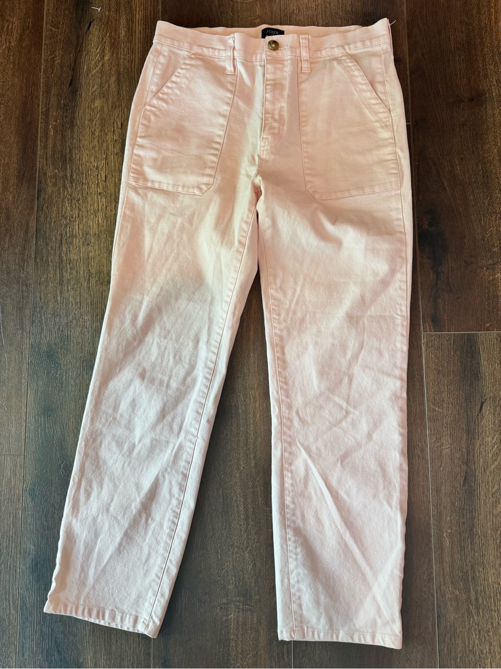 J. Crew Pale Pink Straight-Leg Pants size 27 nwot
